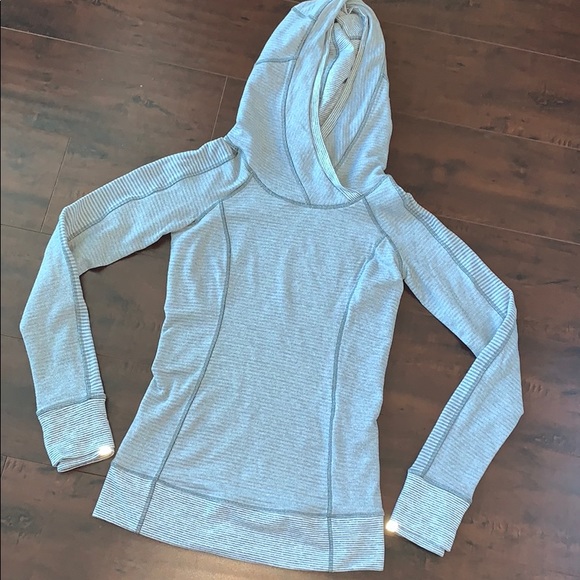 Lululemon 2 Think Fast Hoodie Heathered Grey Slate - Picture 2 of 8